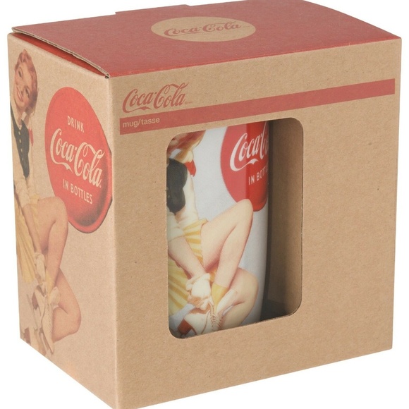 Coca Cola Coffee Mug Skating Coke Girl NIB - Picture 2 of 2